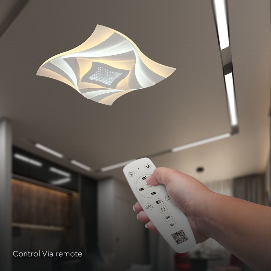 Plafón LED regulable LED/75W/230V 3000-6500K 49,5x49,5 cm + control remoto