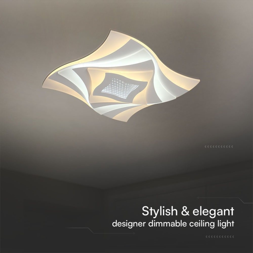 Plafón LED regulable LED/75W/230V 3000-6500K 49,5x49,5 cm + control remoto