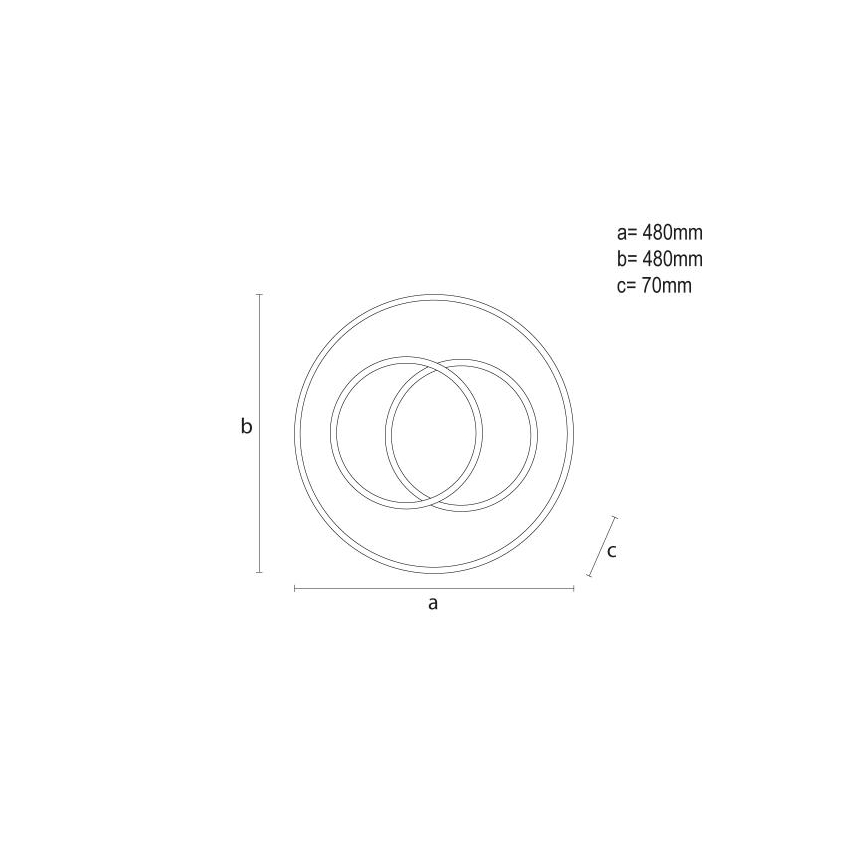 Plafón LED regulable LED/85W/230V 3000-6500K + control remoto