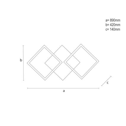 Plafón LED regulable LED/85W/230V 3000-6500K + mando a distancia