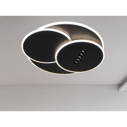 Plafón LED regulable LED/90W/230V 3000-6500K negro + control remoto