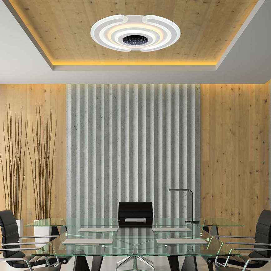 Plafón LED regulable LED/95W/230V 3000-6500K diá. 52 cm + control remoto