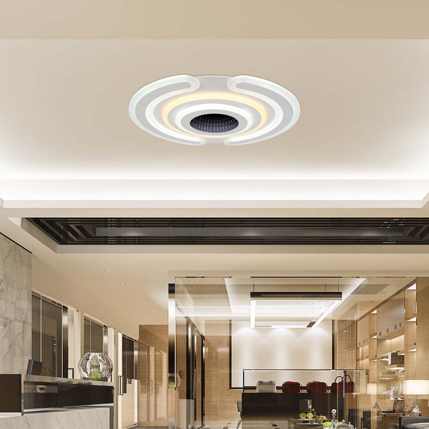 Plafón LED regulable LED/95W/230V 3000-6500K diá. 52 cm + control remoto