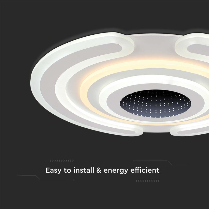 Plafón LED regulable LED/95W/230V 3000-6500K diá. 52 cm + control remoto