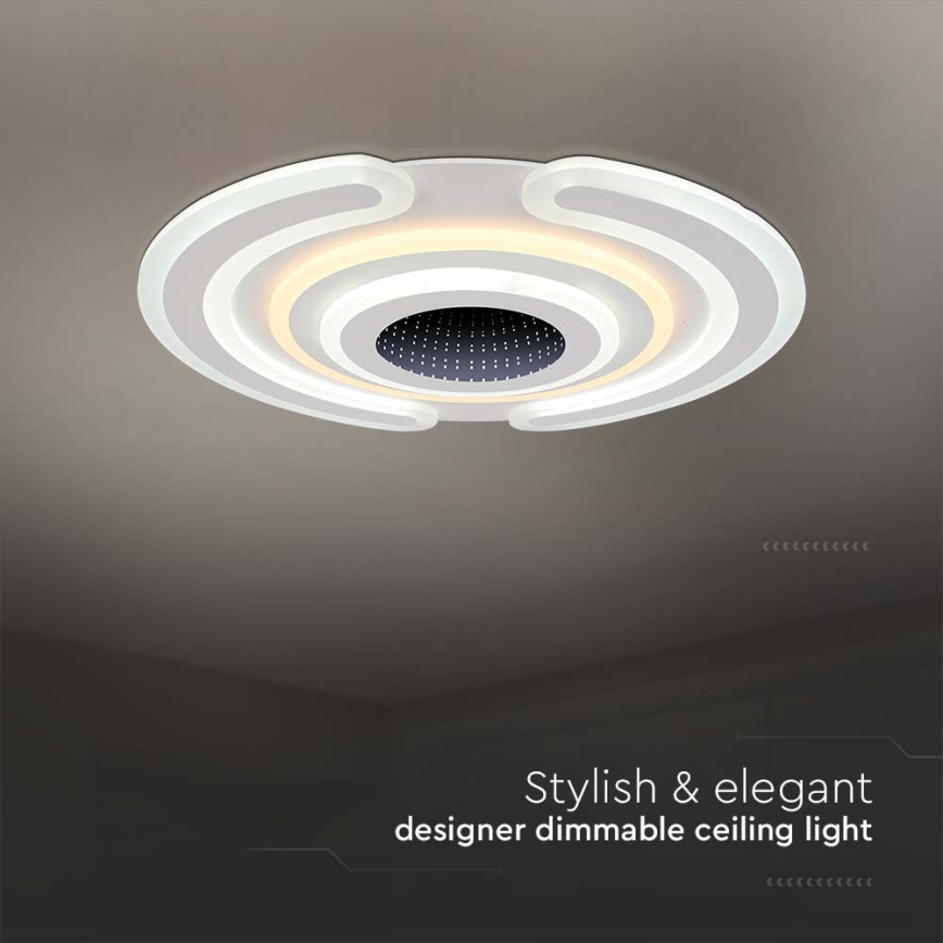 Plafón LED regulable LED/95W/230V 3000-6500K diá. 52 cm + control remoto