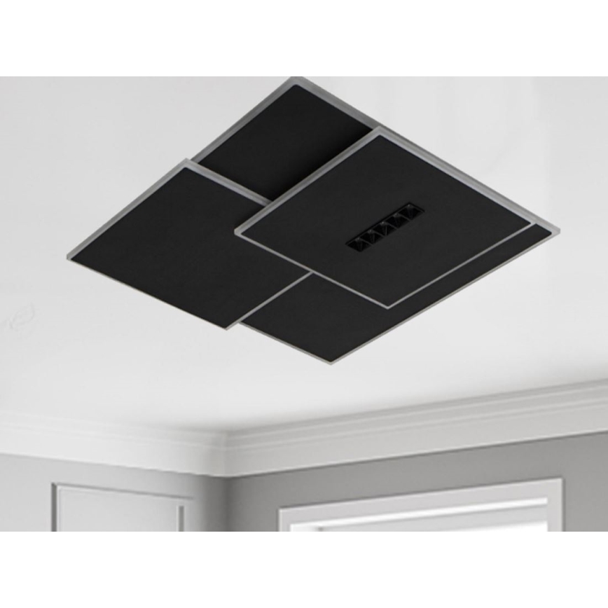 Plafón LED regulable LED/95W/230V 3000-6500K negro + control remoto