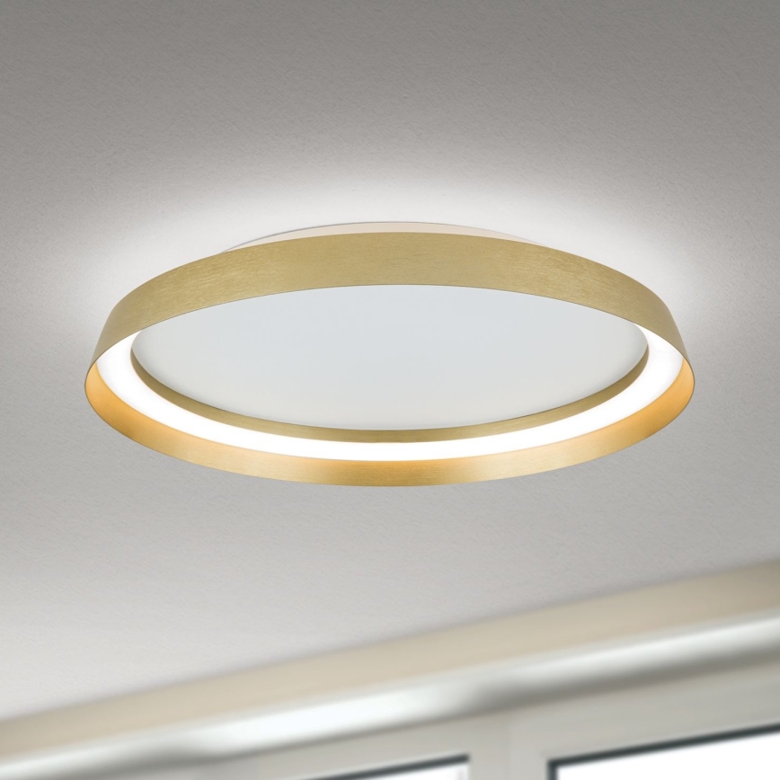 Plafón LED regulable MANTA LED/38W/230V 2700/3000/4000K diá. 45 cm dorado