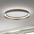 Plafón LED regulable MANTA LED/38W/230V 2700/3000/4000K diá. 45 cm marrón