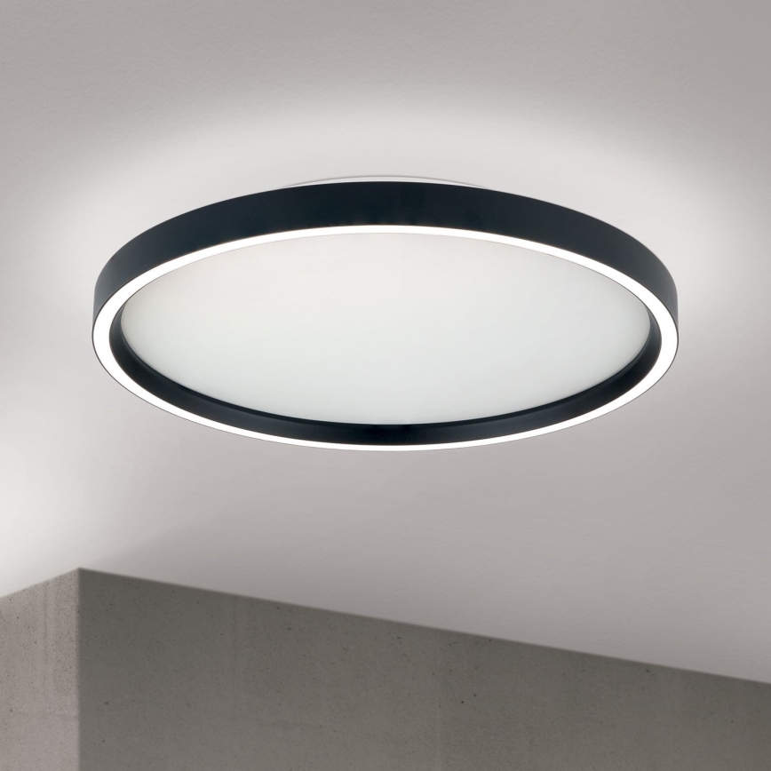 Plafón LED regulable MASCA LED/36W/230V 2700/3350/4000K diá. 40 cm negro