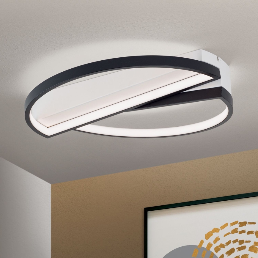 Plafón LED regulable OLGA LED/28W/230V negro/blanco