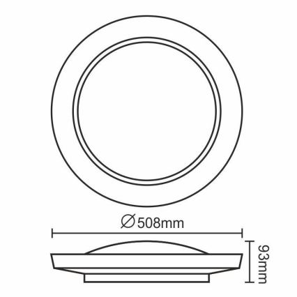 Plafón LED regulable OPAL LED/24W/230V + control remoto