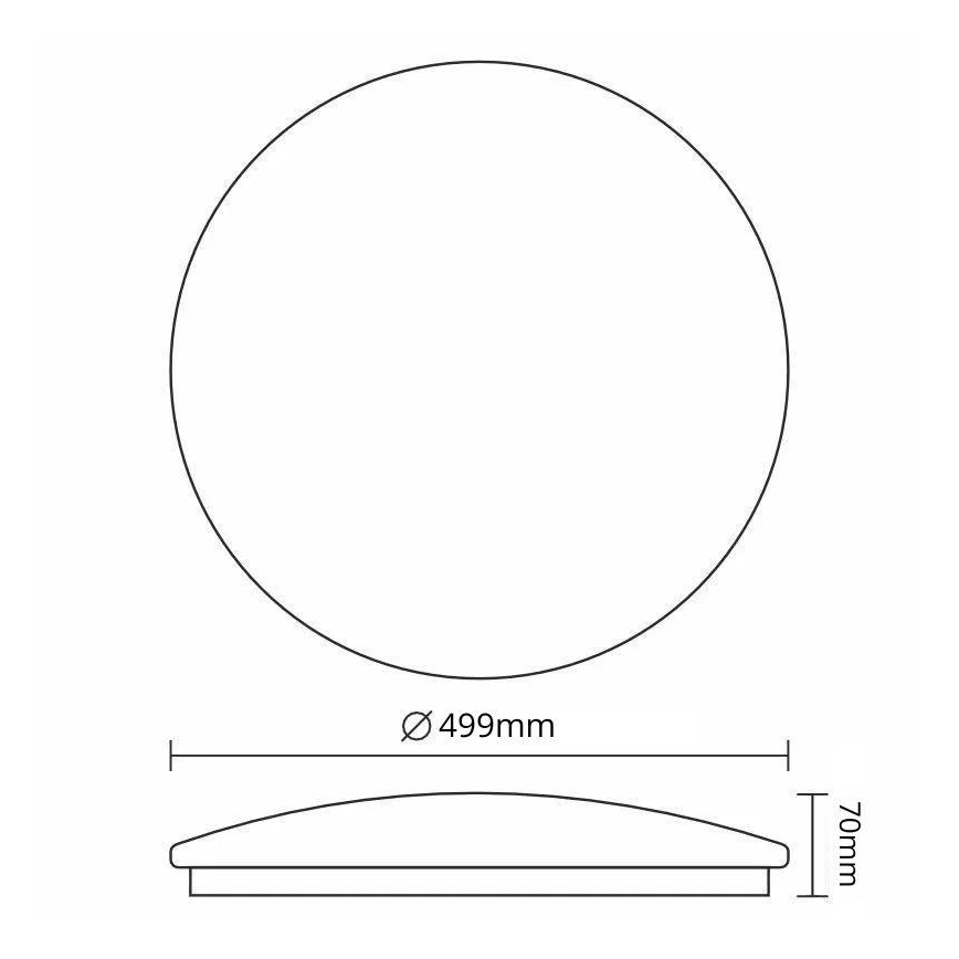 Plafón LED regulable OPAL LED/48W/230V 3000-6500K diá. 49,9 cm + control remoto