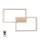 Plafón LED regulable RAMME LED/48W/230V roble mate + control remoto