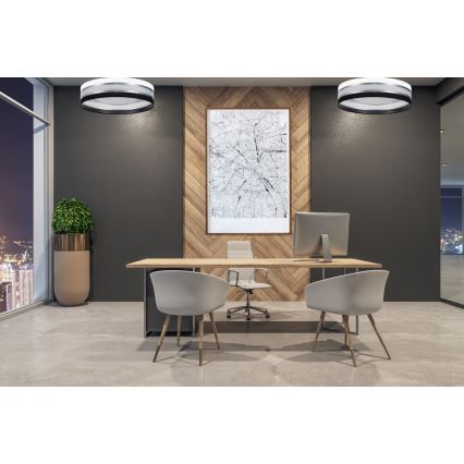Plafón LED regulable SMART CORAL LED/24W/230V Wi-Fi Tuya negro/blanco + mando a distancia