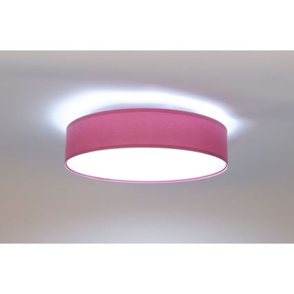 Plafón LED regulable SMART GALAXY LED/24W/230V d. 44 cm rosa/plata 3000-6500K + mando a distancia