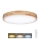 Plafón LED regulable SOLID OAK LED/60W/230V 3000-6500K roble diá. 51 cm + control remoto