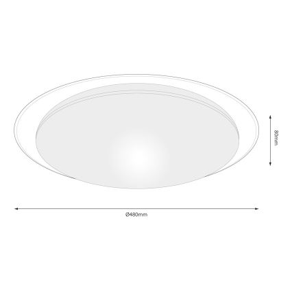 Lámpara de techo LED regulable SONIC LED/35W/230V 3000-6000K diámetro 45 cm blanca + mando a distancia