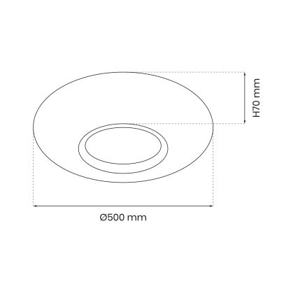 Plafón LED regulable TOKYO LED/48W/230V 3000-6000K + mando a distancia