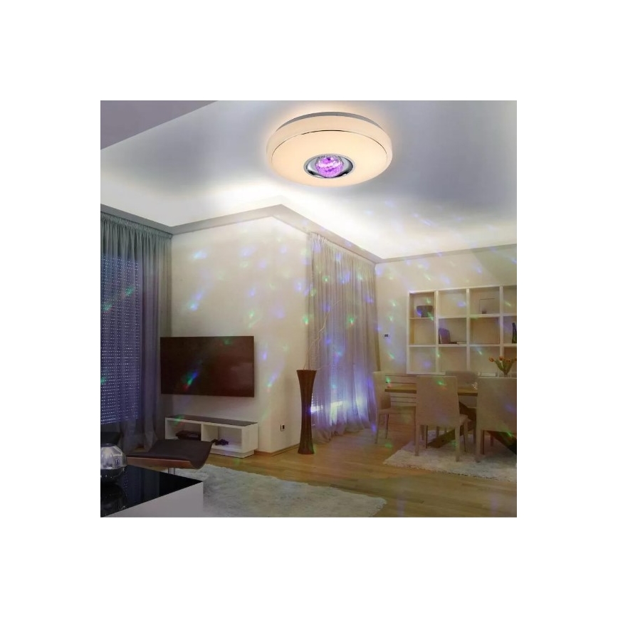 Plafón LED RGB regulable MAGIC DISCO LED/18W/230V + mando a distancia