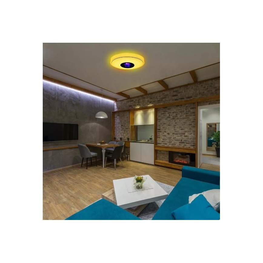 Plafón LED RGB regulable MAGIC DISCO LED/18W/230V + mando a distancia
