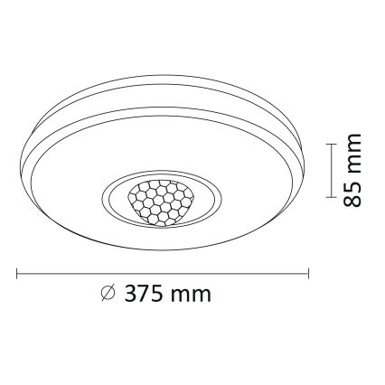 Plafón LED RGB regulable MAGIC DISCO LED/18W/230V + mando a distancia