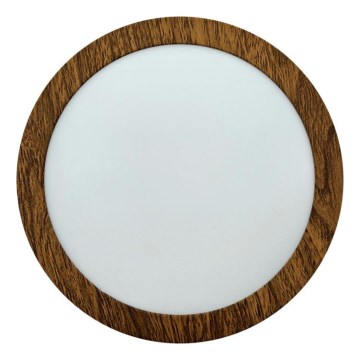 Plafón LED RING LED/12W/230V 4200K diá. 16 cm marrón