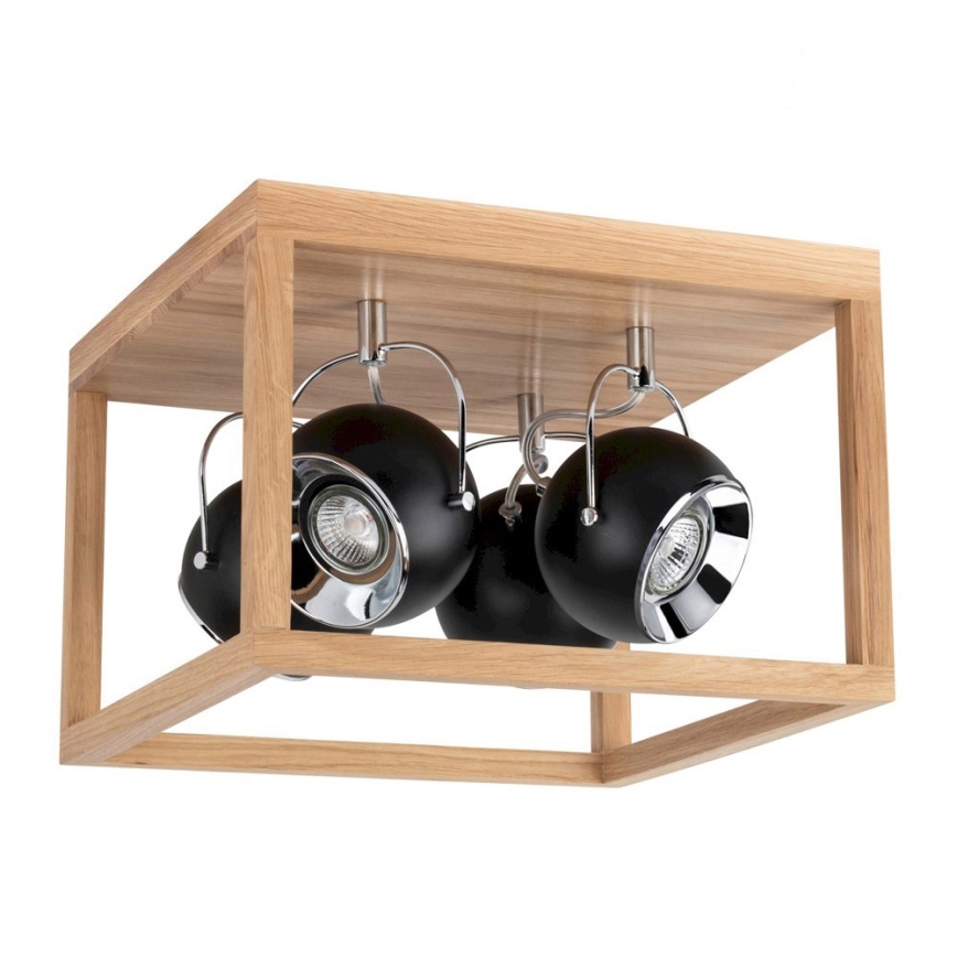 Plafón LED ROY 4xGU10/5W/230V roble mate