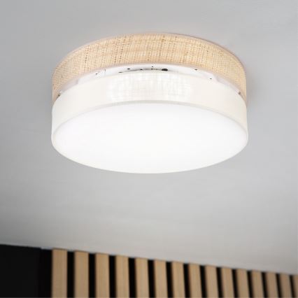 Lámpara de techo LED SIRJA BOHO LED/36W/230V 4000K Ø 45 cm beige/crema