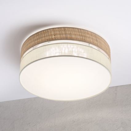 Lámpara de techo LED SIRJA BOHO LED/36W/230V 4000K Ø 45 cm beige/crema