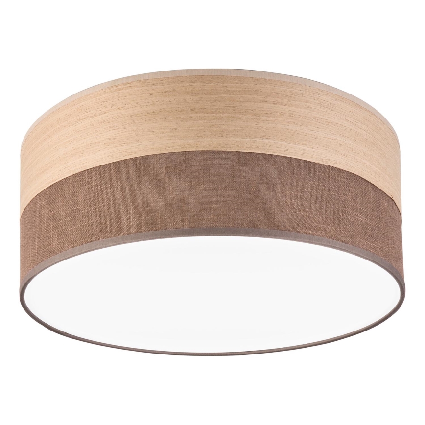 Plafón LED SIRJA WOOD LED/20W/230V diá. 35 cm marrón/roble