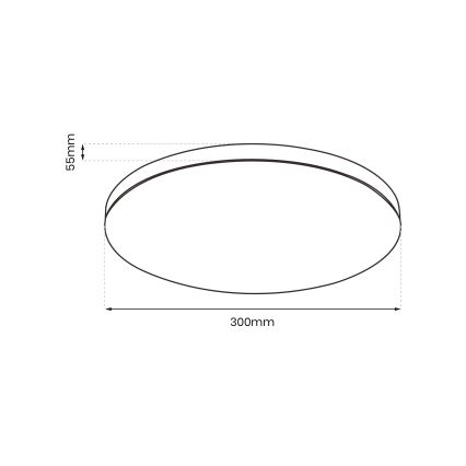 Plafón LED SLIMI LED/18W/230V IP40 negro