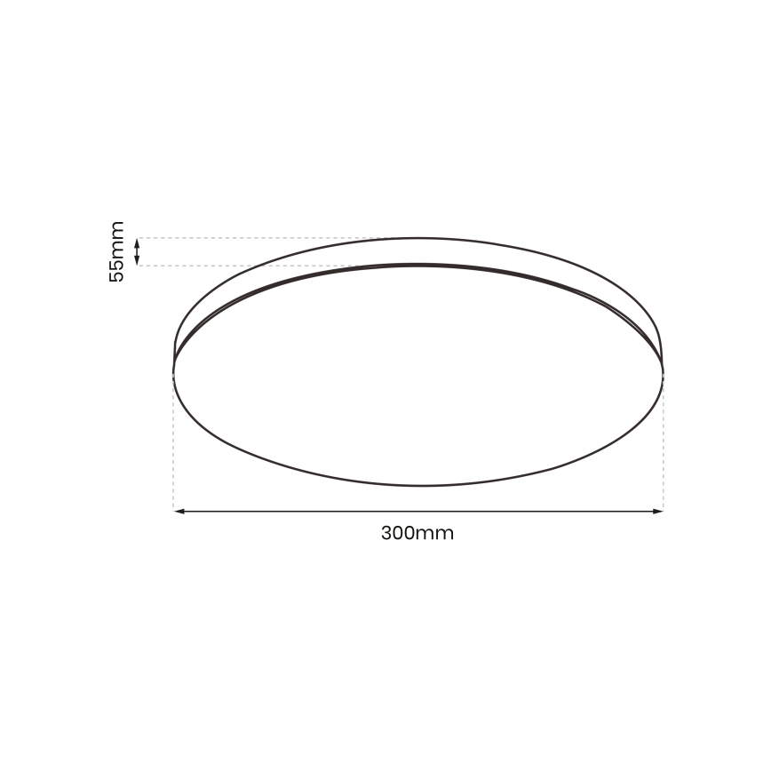 Plafón LED SLIMI LED/18W/230V IP40 negro