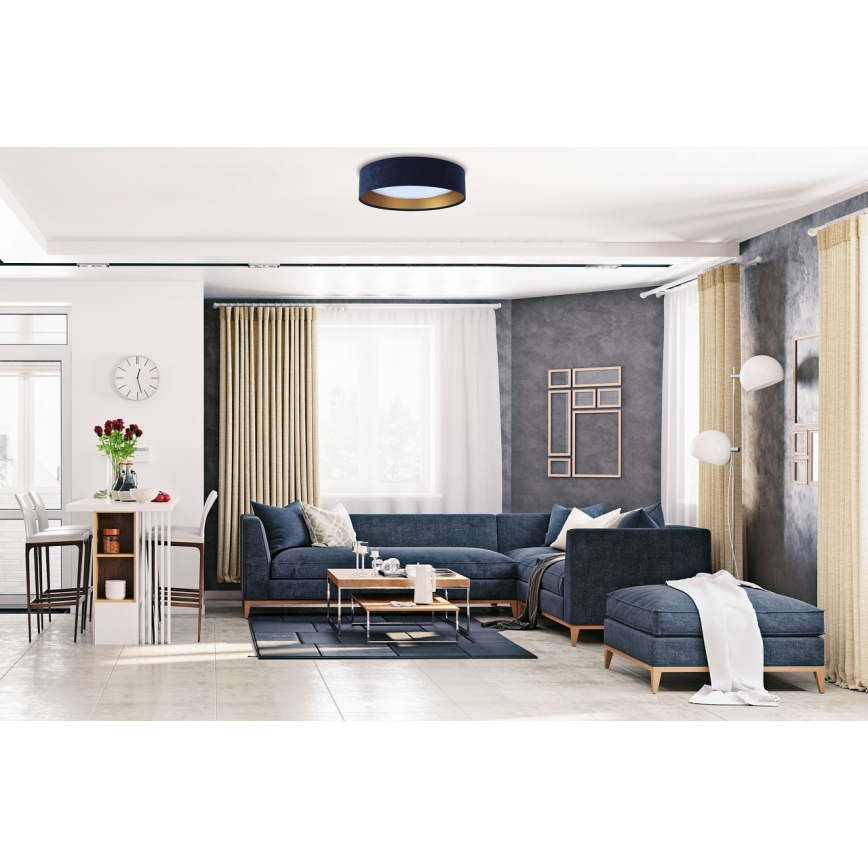 Plafón LED regulable SMART GALAXY LED/24W/230V d. 45 cm 2700-6500K Wi-Fi Tuya azul/dorado + mando a distancia