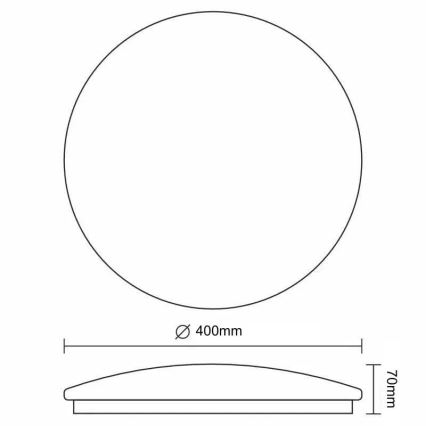Plafón LED regulable STAR LED/36W/230V 3000-6500K + control remoto