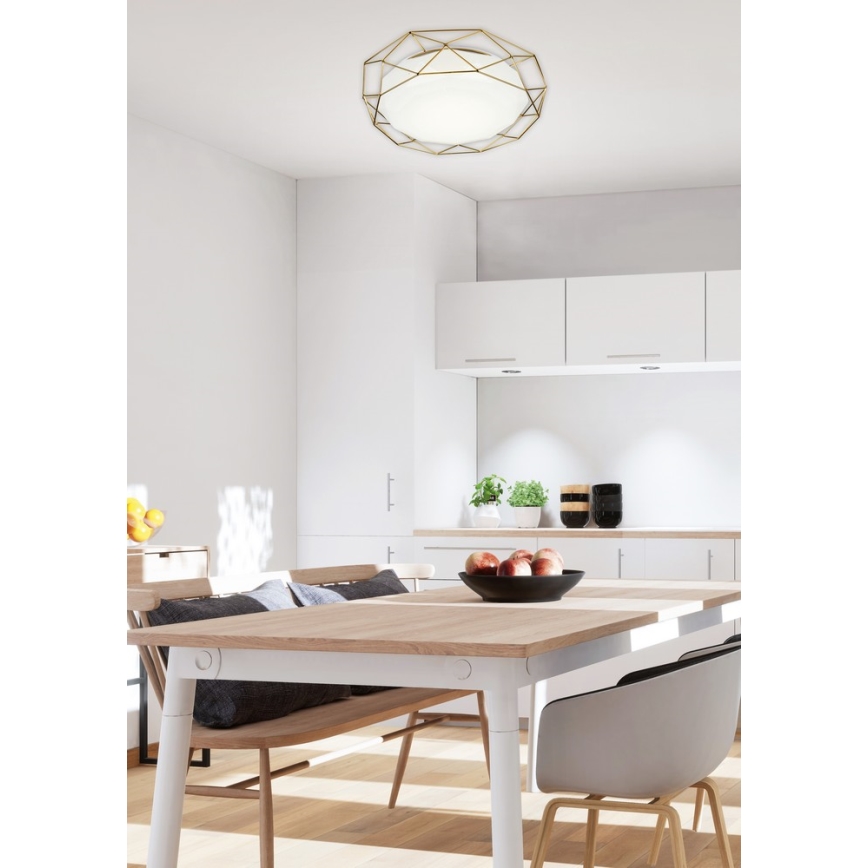 Plafón LED SVEN LED/24W/230V dorado