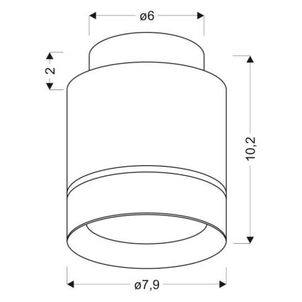 Plafón LED TUBA LED/12W/230V