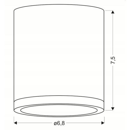 Plafón LED TUBA LED/5W/230V blanco/beige