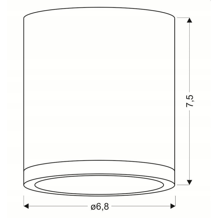 Plafón LED TUBA LED/5W/230V blanco/beige