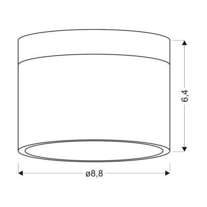 Plafón LED TUBA LED/9W/230V blanco/beige