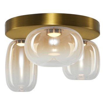 Plafón LED VASO LED/12W/230V diá. 42 cm dorado/ahumado