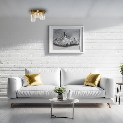 Plafón LED VASO LED/12W/230V diá. 42 cm dorado/ahumado