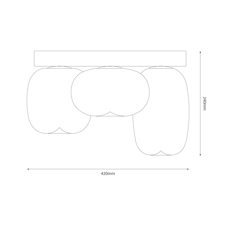 Plafón LED VASO LED/12W/230V diá. 42 cm negro/ahumado