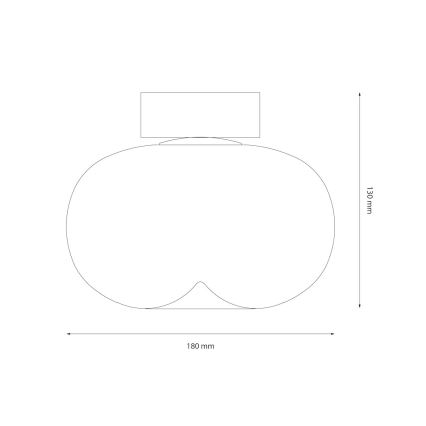 Plafón LED VASO LED/4W/230V diá. 18 cm dorado/ahumado