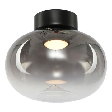 Plafón LED VASO LED/4W/230V diá. 18 cm negro/ahumado