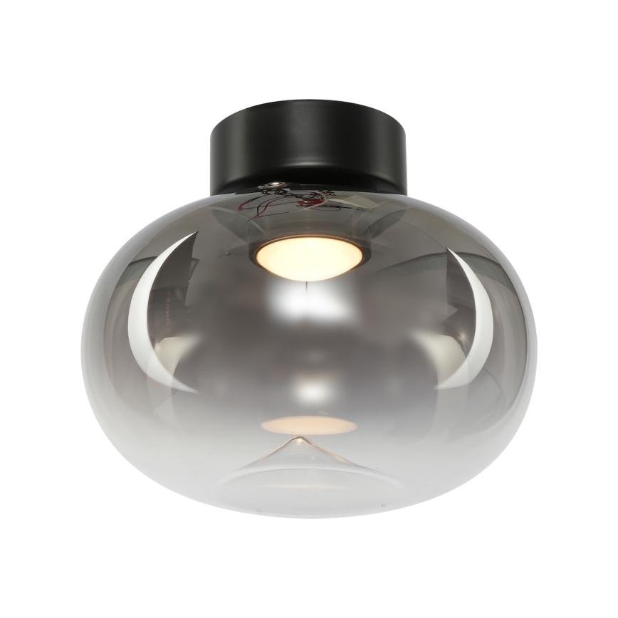 Plafón LED VASO LED/4W/230V diá. 18 cm negro/ahumado