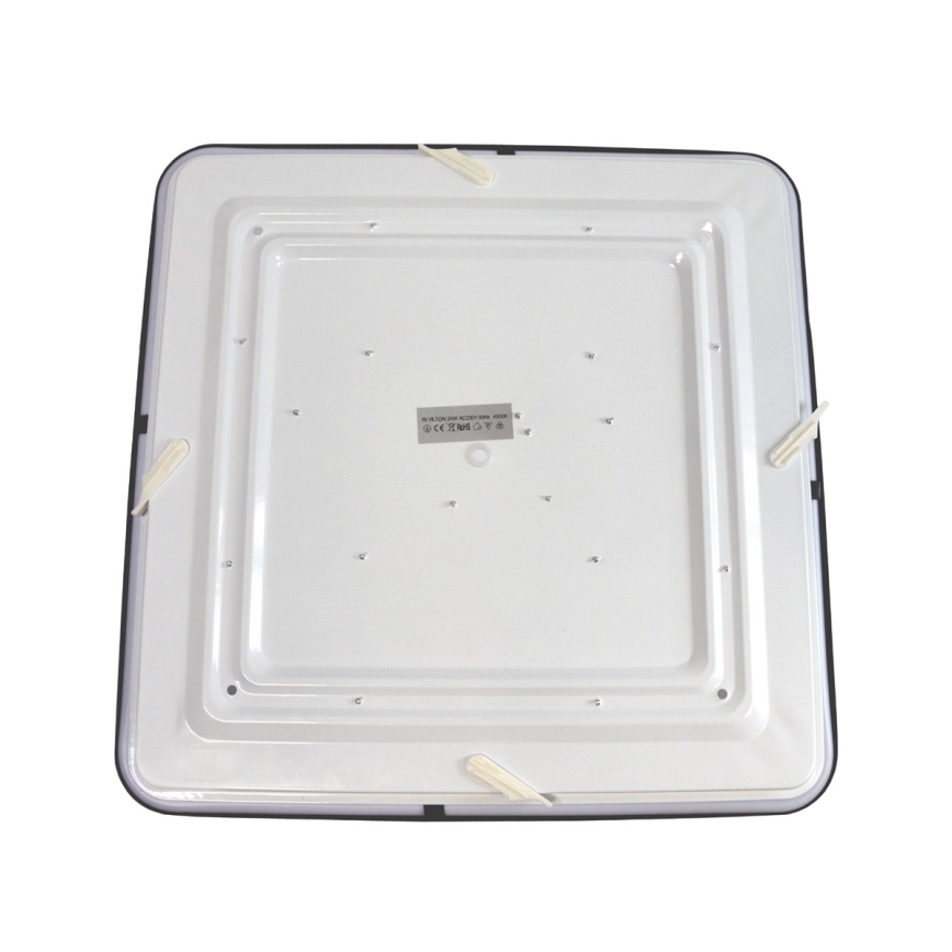 Plafón LED WILTON LED/24W/230V 37,5x37,5 cm negro