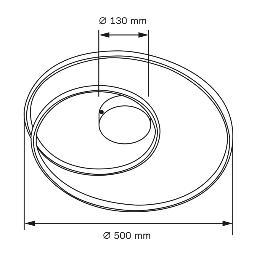 Plafón LED ZEFIRA LED/40W/230V 4000K diá. 50 cm antracita