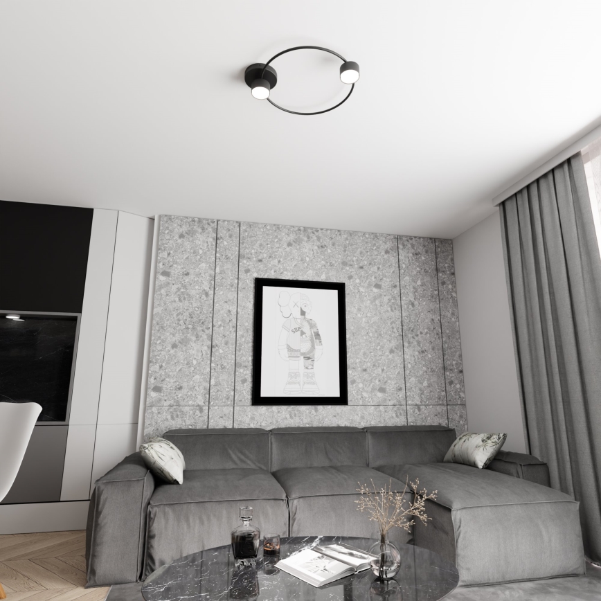 Plafón LUCIO 2xGX53/12W/230V negro