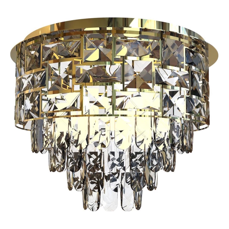 Plafón LUXURIA 9xE14/40W/230V diá. 48 cm dorado