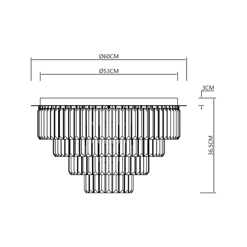 Plafón MILANO 9xE14/40W/230V dorado